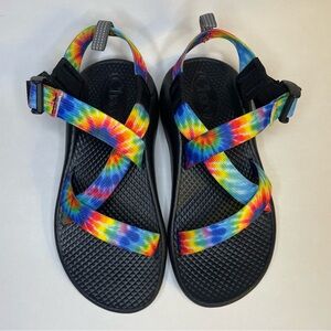 Chaco Z1 Ecotread Sandals Tie Dye Rainbow Multicolor JCH199812 Kids Youth Size 2